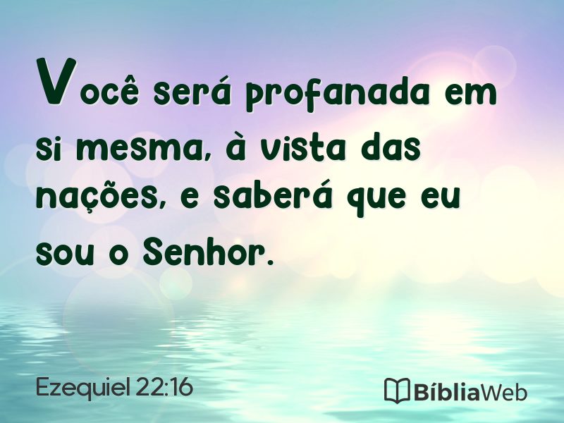 Ezequiel 22:16 em imagem para compartilhar