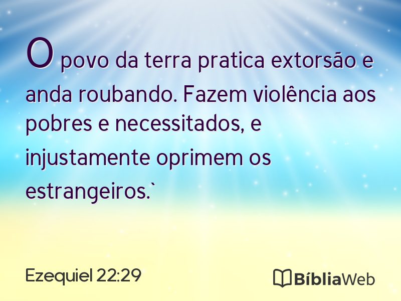 Ezequiel 22:29 em imagem para compartilhar