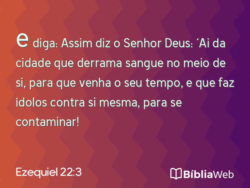 Ezequiel 22:3 em imagem para compartilhar