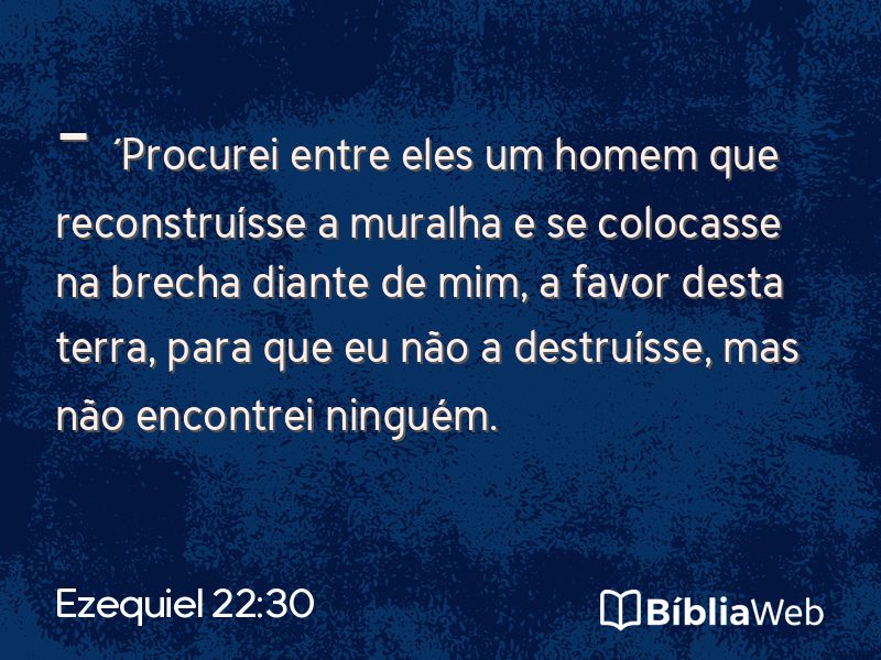 Ezequiel 22:30 em imagem para compartilhar
