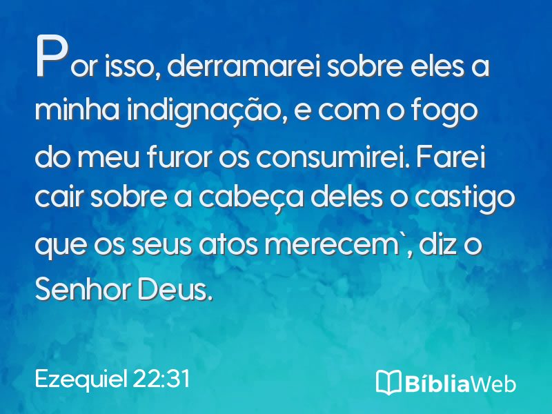 Ezequiel 22:31 em imagem para compartilhar