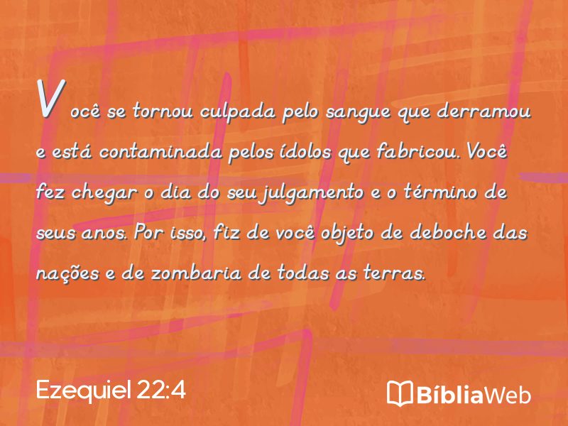 Ezequiel 22:4 em imagem para compartilhar