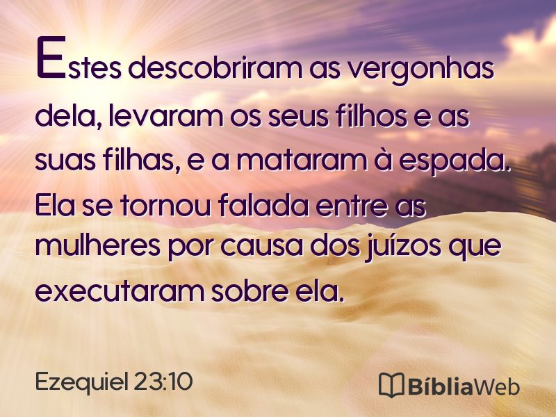 Ezequiel 23:10 em imagem para compartilhar