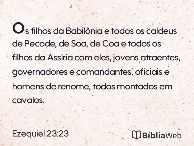 Ezequiel 23:23 em imagem para compartilhar