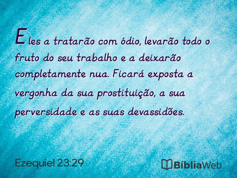 Ezequiel 23:29 em imagem para compartilhar