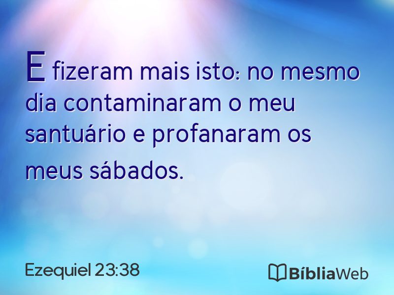 Ezequiel 23:38 em imagem para compartilhar