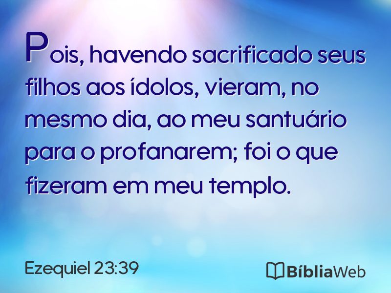 Ezequiel 23:39 em imagem para compartilhar