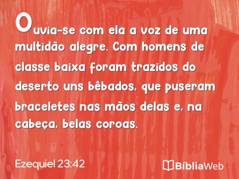 Ezequiel 23:42 em imagem para compartilhar