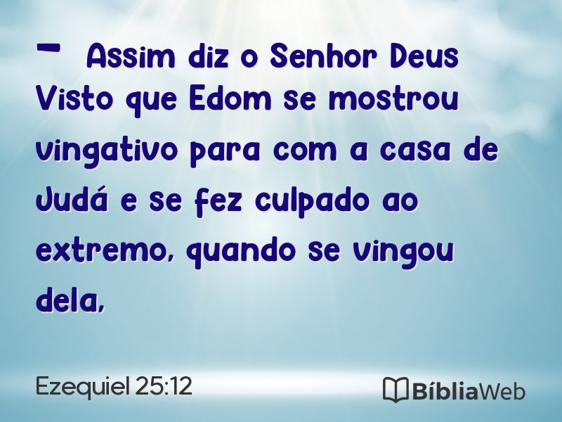 Ezequiel 25:12 em imagem para compartilhar