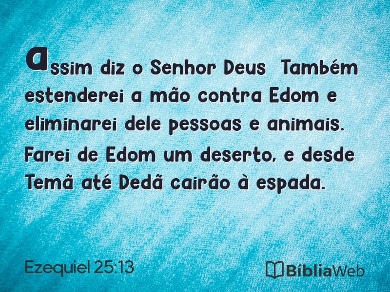 Ezequiel 25:13 em imagem para compartilhar