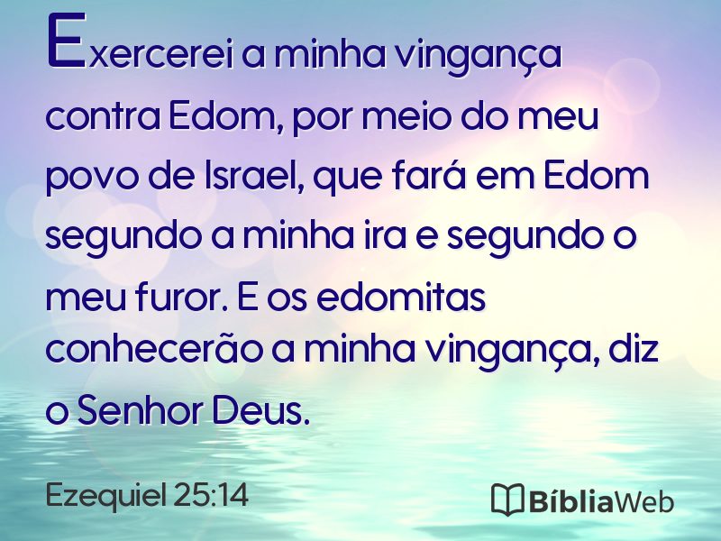 Ezequiel 25:14 em imagem para compartilhar