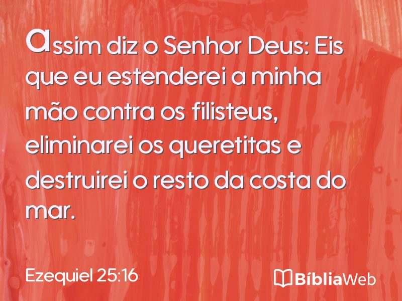 Ezequiel 25:16 em imagem para compartilhar