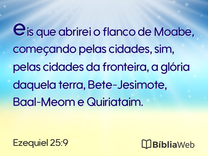 Ezequiel 25:9 em imagem para compartilhar