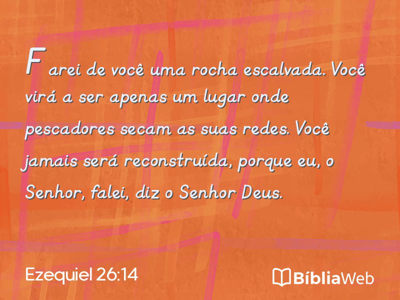 Ezequiel 26:14 em imagem para compartilhar