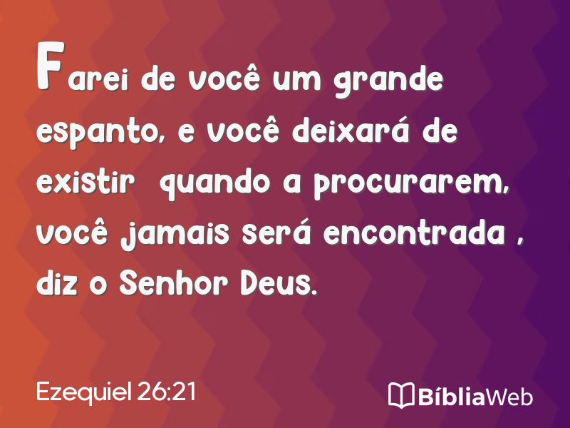 Ezequiel 26:21 em imagem para compartilhar