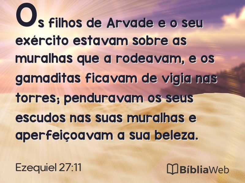 Ezequiel 27:11 em imagem para compartilhar