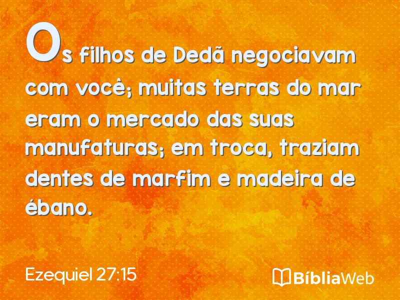 Ezequiel 27:15 em imagem para compartilhar