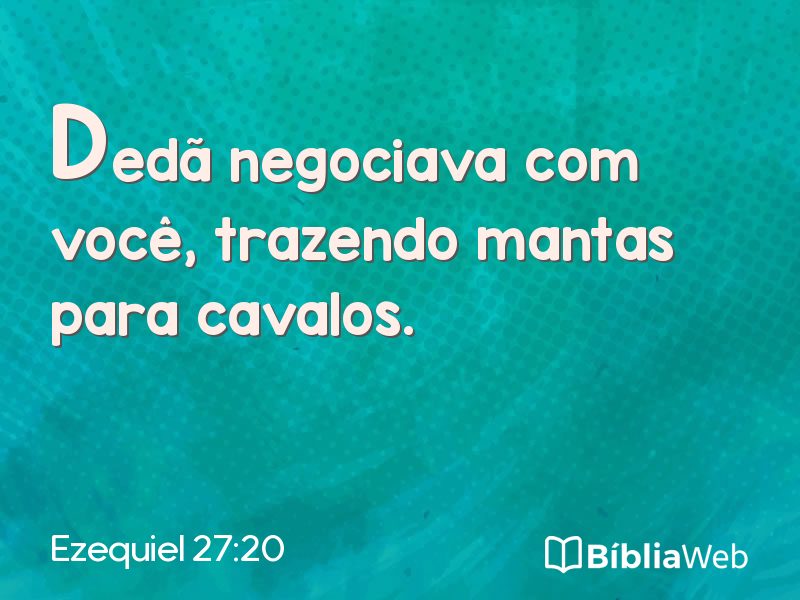 Ezequiel 27:20 em imagem para compartilhar