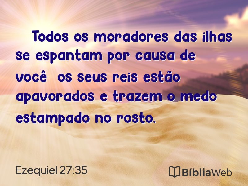 Ezequiel 27:35 em imagem para compartilhar
