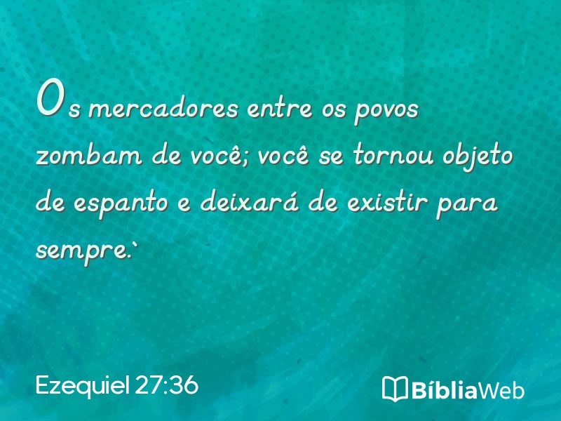 Ezequiel 27:36 em imagem para compartilhar