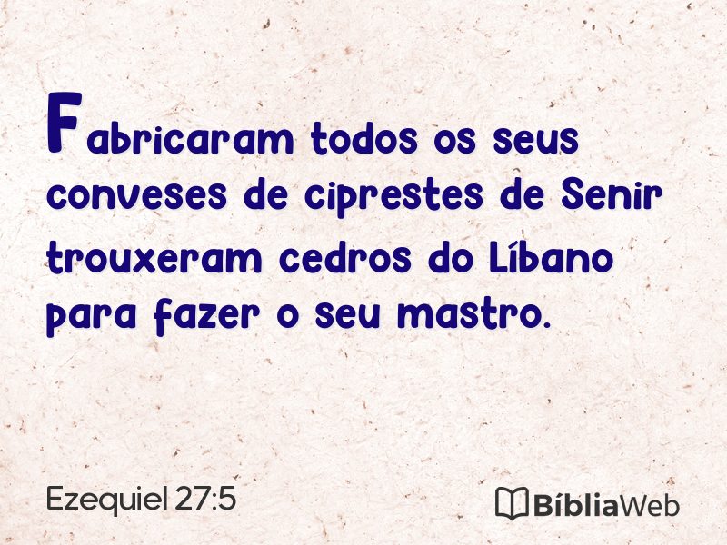 Ezequiel 27:5 em imagem para compartilhar