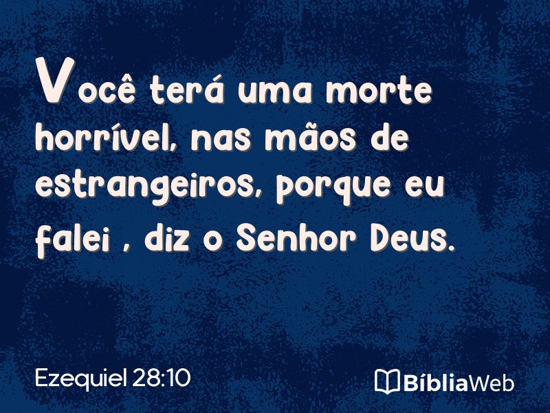Ezequiel 28:10 em imagem para compartilhar