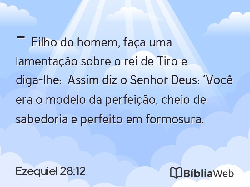 Ezequiel 28:12 em imagem para compartilhar
