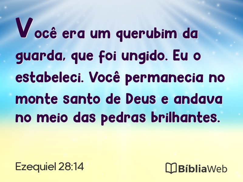 Ezequiel 28:14 em imagem para compartilhar