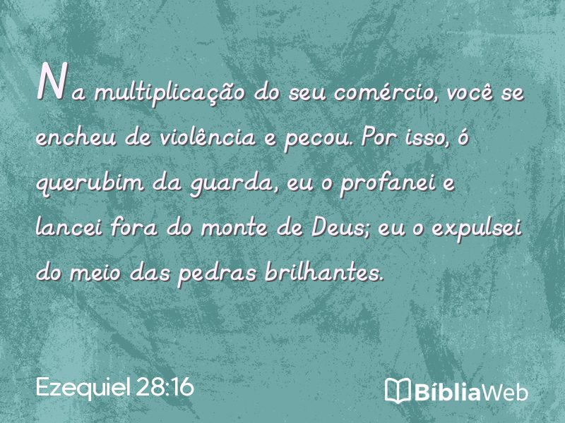 Ezequiel 28:16 em imagem para compartilhar
