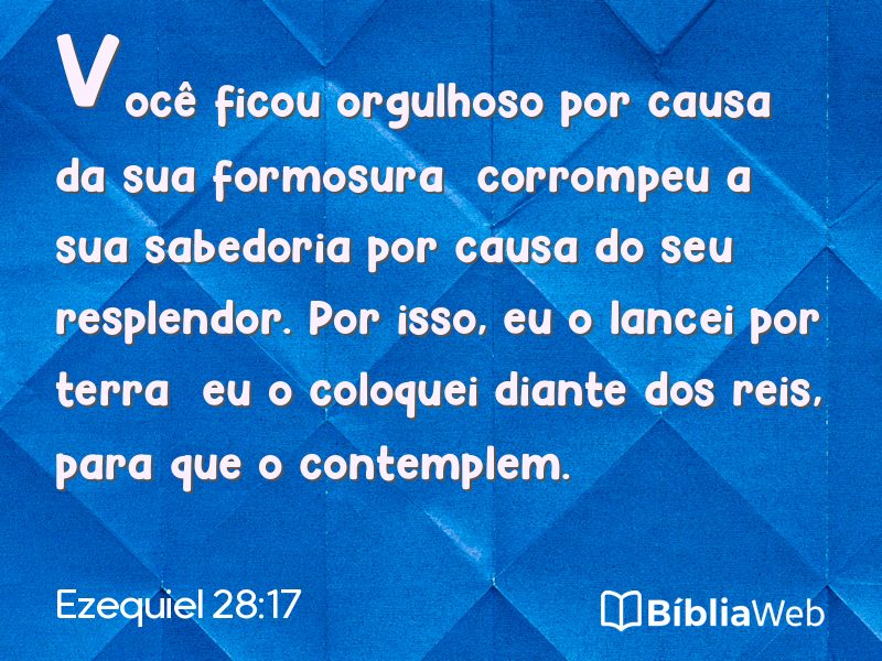 Ezequiel 28:17 em imagem para compartilhar