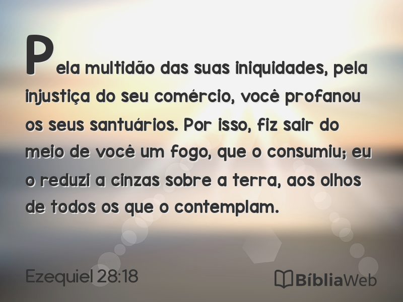 Ezequiel 28:18 em imagem para compartilhar