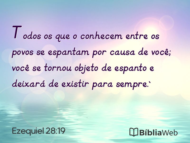 Ezequiel 28:19 em imagem para compartilhar