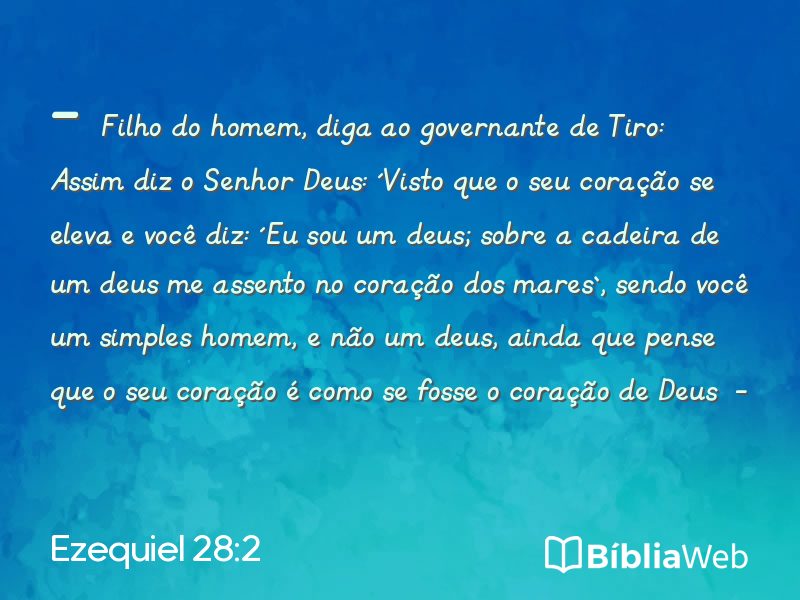 Ezequiel 28:2 em imagem para compartilhar