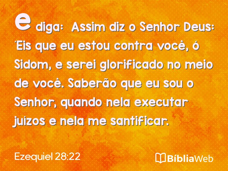 Ezequiel 28:22 em imagem para compartilhar