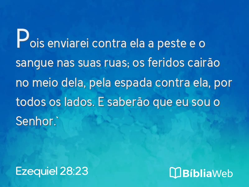 Ezequiel 28:23 em imagem para compartilhar