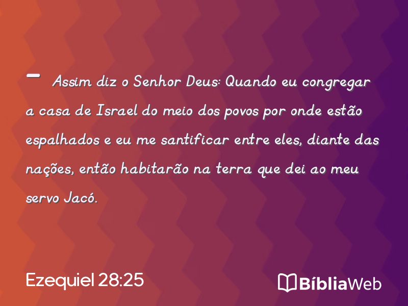 Ezequiel 28:25 em imagem para compartilhar