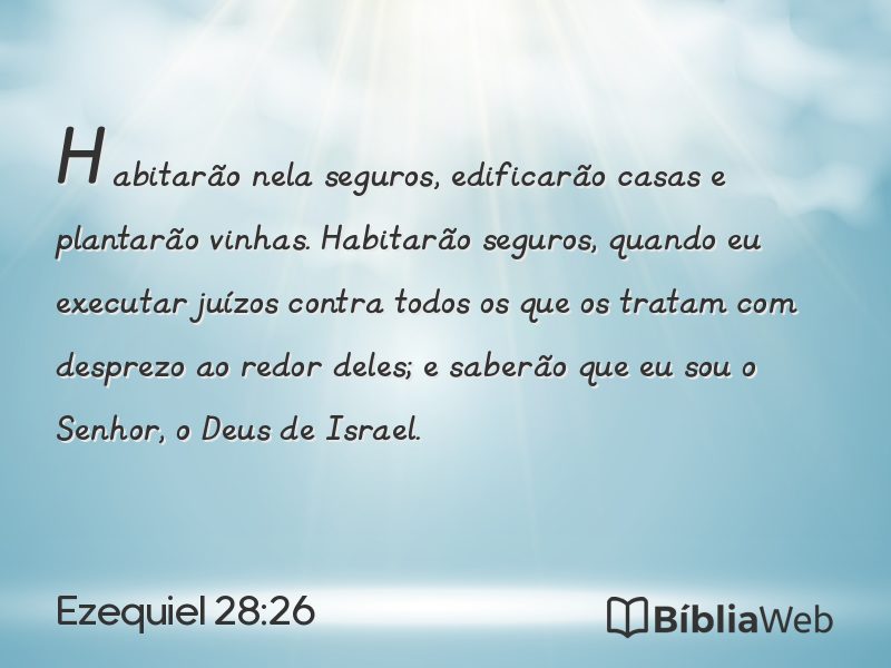 Ezequiel 28:26 em imagem para compartilhar