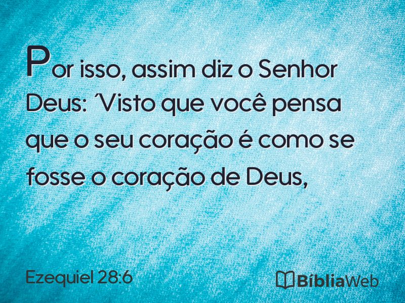 Ezequiel 28:6 em imagem para compartilhar
