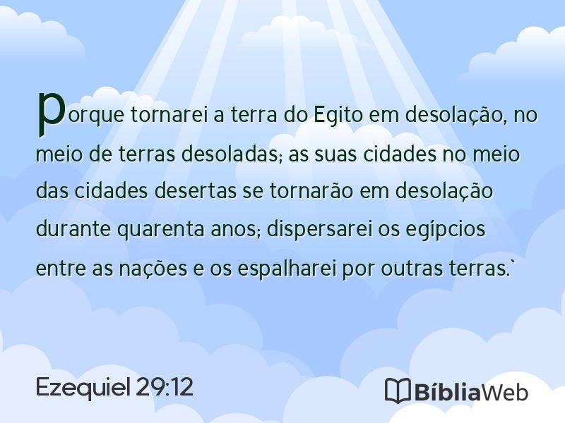 Ezequiel 29:12 em imagem para compartilhar