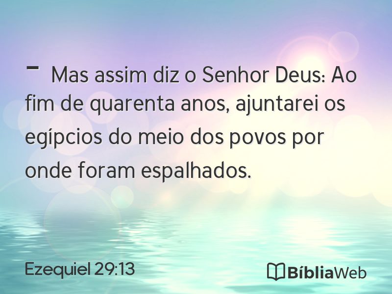 Ezequiel 29:13 em imagem para compartilhar