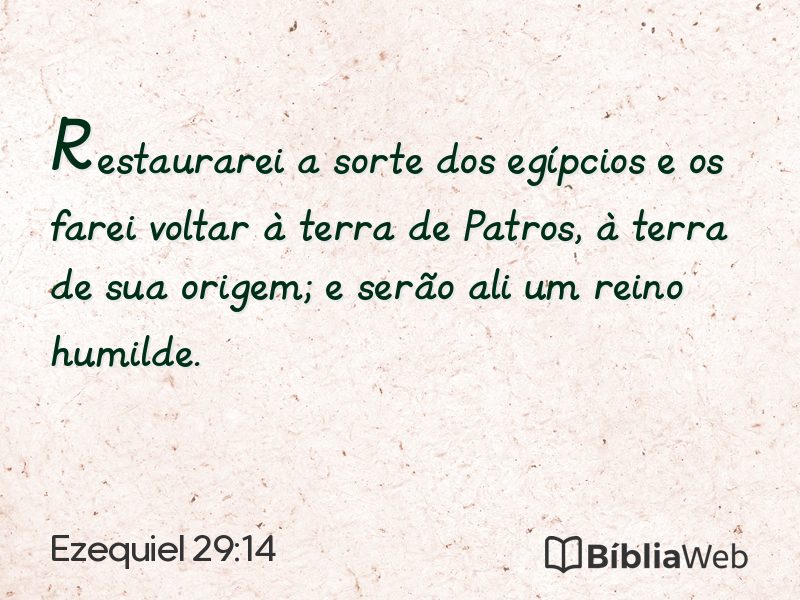 Ezequiel 29:14 em imagem para compartilhar