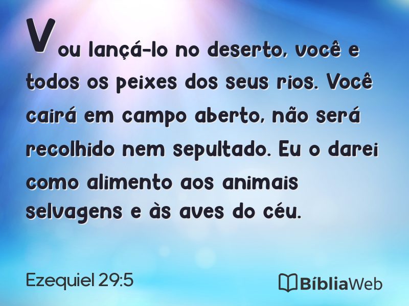 Ezequiel 29:5 em imagem para compartilhar