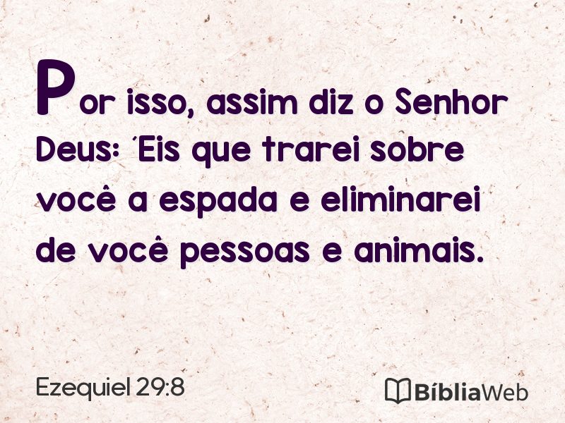 Ezequiel 29:8 em imagem para compartilhar