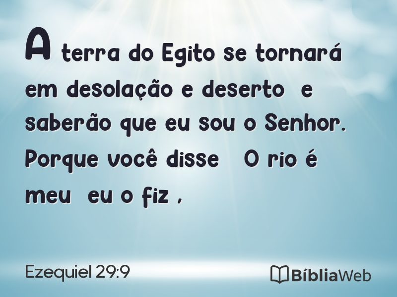 Ezequiel 29:9 em imagem para compartilhar