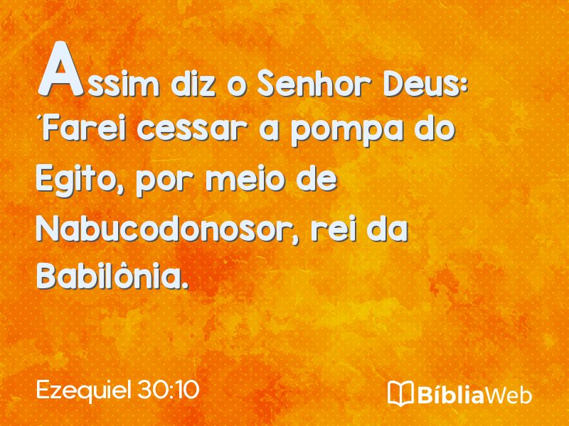 Ezequiel 30:10 em imagem para compartilhar
