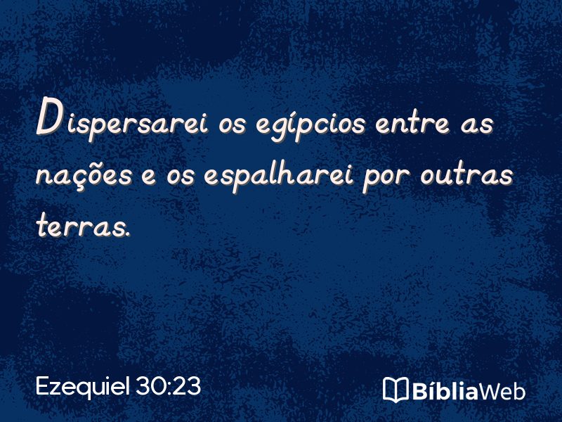Ezequiel 30:23 em imagem para compartilhar