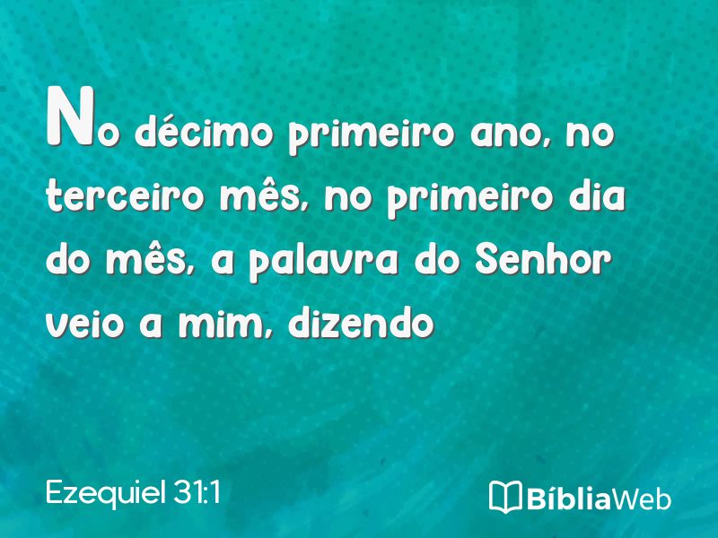 Ezequiel 31:1 em imagem para compartilhar