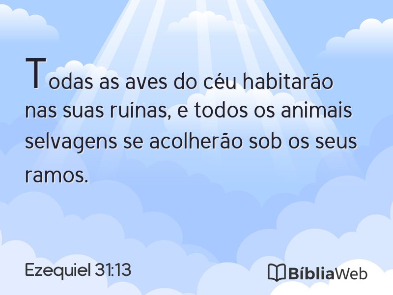 Ezequiel 31:13 em imagem para compartilhar