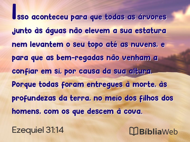 Ezequiel 31:14 em imagem para compartilhar