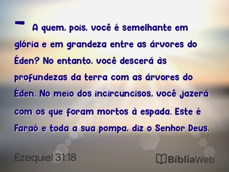 Ezequiel 31:18 em imagem para compartilhar
